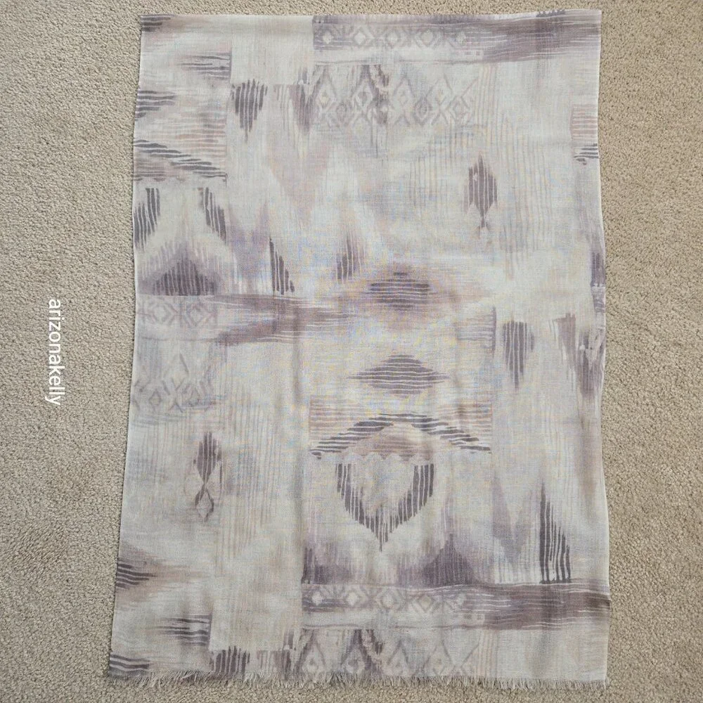 Kinross Silk & Cashmere Lightweight Scarf in Neutral Colors